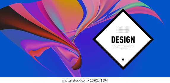 Modern colorful flow poster. Wave Liquid shape in colorful background. Art design for your design project. Vector illustration EPS10