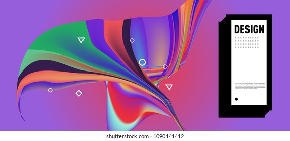 Modern colorful flow poster. Wave Liquid shape in colorful background. Art design for your design project. Vector illustration EPS10