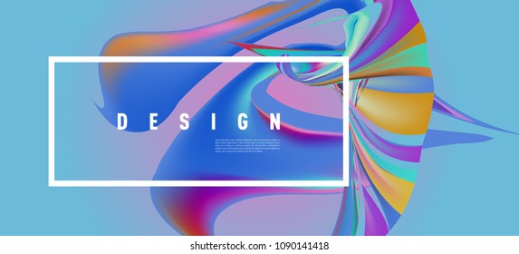 Modern colorful flow poster. Wave Liquid shape in colorful background. Art design for your design project. Vector illustration EPS10