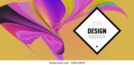 Modern colorful flow poster. Wave Liquid shape in colorful background. Art design for your design project. Vector illustration EPS10
