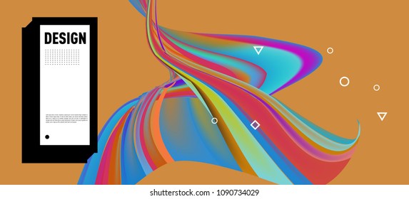 Modern colorful flow poster. Wave Liquid shape in colorful background. Art design for your design project. Vector illustration EPS10