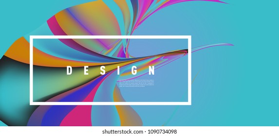 Modern colorful flow poster. Wave Liquid shape in colorful background. Art design for your design project. Vector illustration EPS10