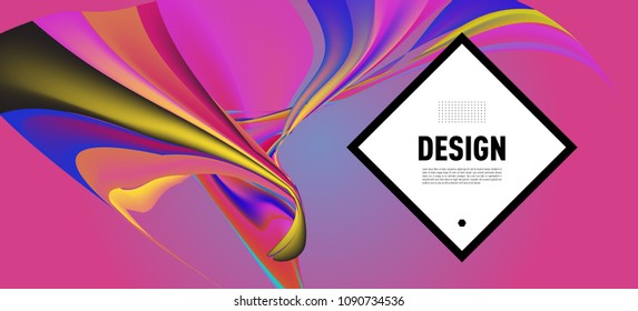 Modern colorful flow poster. Wave Liquid shape in colorful background. Art design for your design project. Vector illustration EPS10