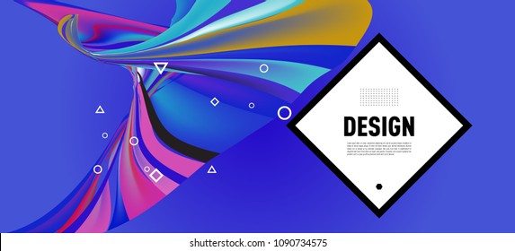 Modern colorful flow poster. Wave Liquid shape in colorful background. Art design for your design project. Vector illustration EPS10