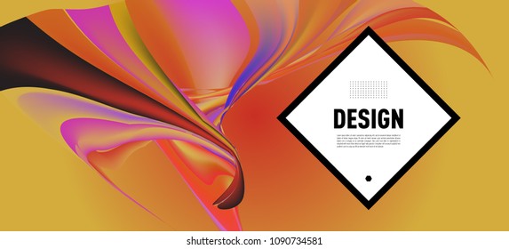Modern colorful flow poster. Wave Liquid shape in colorful background. Art design for your design project. Vector illustration EPS10