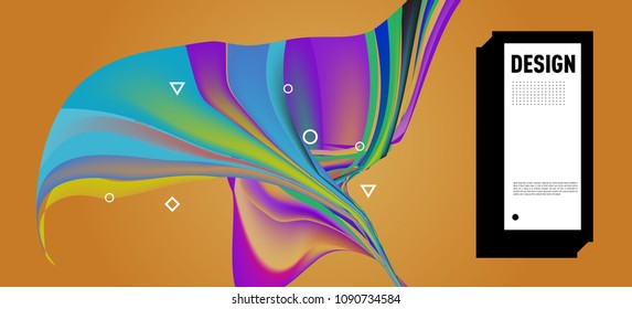 Modern colorful flow poster. Wave Liquid shape in colorful background. Art design for your design project. Vector illustration EPS10