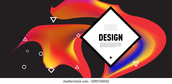Modern colorful flow poster. Wave Liquid shape in colorful background. Art design for your design project. Vector illustration EPS10
