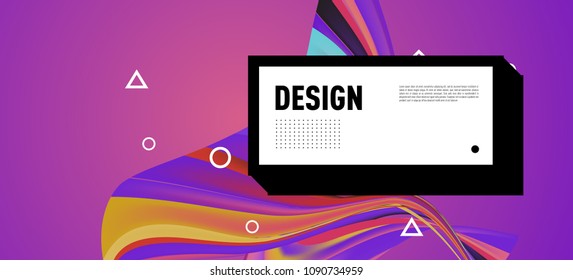 Modern colorful flow poster. Wave Liquid shape in colorful background. Art design for your design project. Vector illustration EPS10