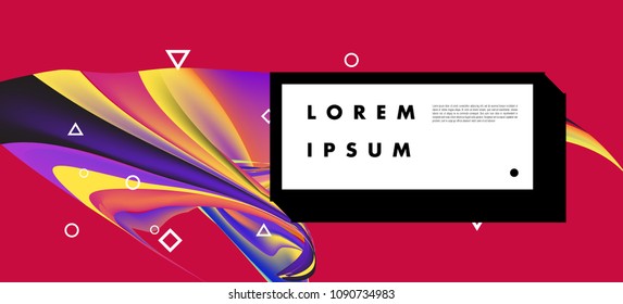 Modern colorful flow poster. Wave Liquid shape in colorful background. Art design for your design project. Vector illustration EPS10