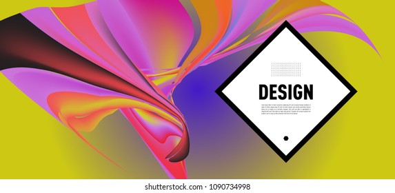 Modern colorful flow poster. Wave Liquid shape in colorful background. Art design for your design project. Vector illustration EPS10