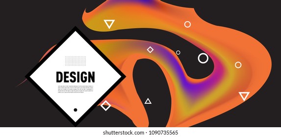 Modern colorful flow poster. Wave Liquid shape in colorful background. Art design for your design project. Vector illustration EPS10