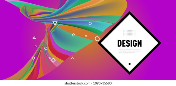 Modern colorful flow poster. Wave Liquid shape in colorful background. Art design for your design project. Vector illustration EPS10