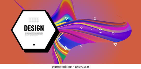 Modern colorful flow poster. Wave Liquid shape in colorful background. Art design for your design project. Vector illustration EPS10