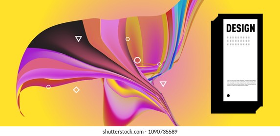 Modern colorful flow poster. Wave Liquid shape in colorful background. Art design for your design project. Vector illustration EPS10