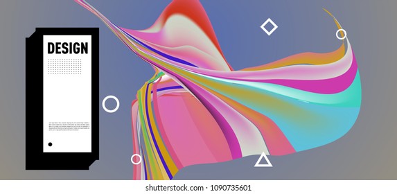 Modern colorful flow poster. Wave Liquid shape in colorful background. Art design for your design project. Vector illustration EPS10