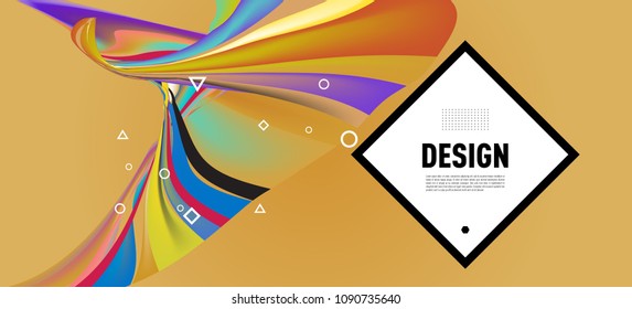 Modern colorful flow poster. Wave Liquid shape in colorful background. Art design for your design project. Vector illustration EPS10