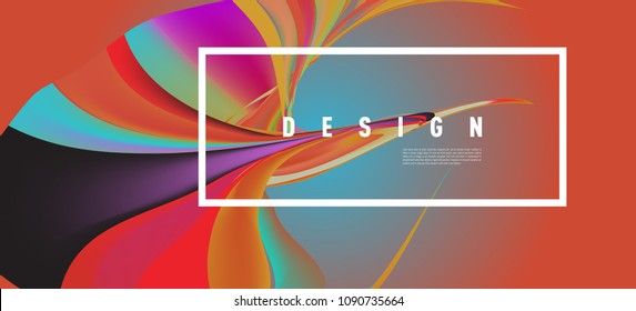 Modern colorful flow poster. Wave Liquid shape in colorful background. Art design for your design project. Vector illustration EPS10