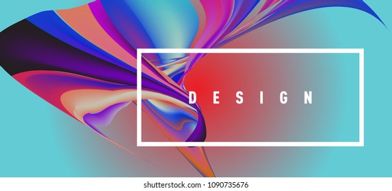 Modern colorful flow poster. Wave Liquid shape in colorful background. Art design for your design project. Vector illustration EPS10