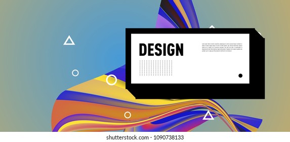 Modern colorful flow poster. Wave Liquid shape in colorful background. Art design for your design project. Vector illustration EPS10