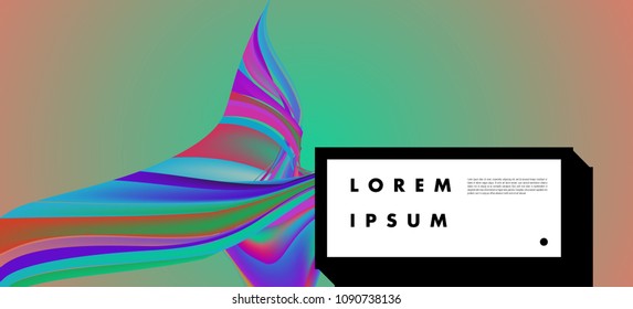 Modern colorful flow poster. Wave Liquid shape in colorful background. Art design for your design project. Vector illustration EPS10