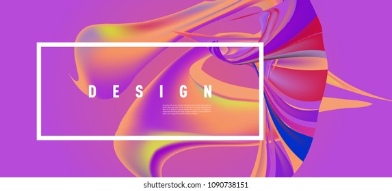 Modern colorful flow poster. Wave Liquid shape in colorful background. Art design for your design project. Vector illustration EPS10