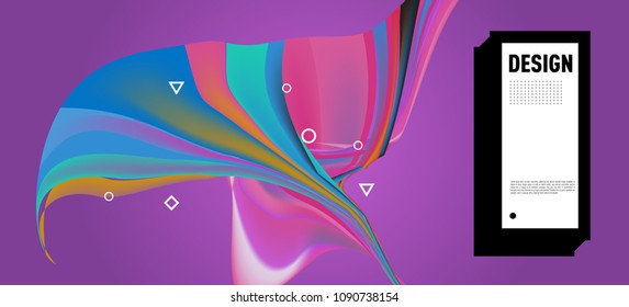 Modern colorful flow poster. Wave Liquid shape in colorful background. Art design for your design project. Vector illustration EPS10