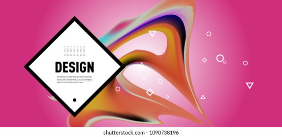 Modern colorful flow poster. Wave Liquid shape in colorful background. Art design for your design project. Vector illustration EPS10