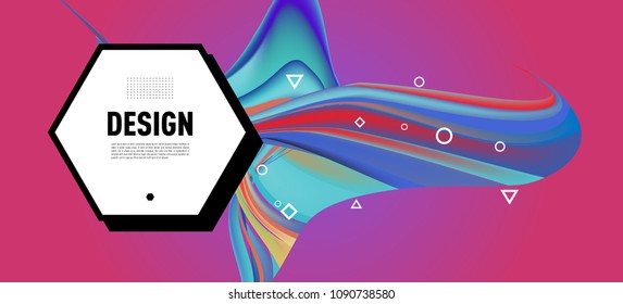 Modern colorful flow poster. Wave Liquid shape in colorful background. Art design for your design project. Vector illustration EPS10