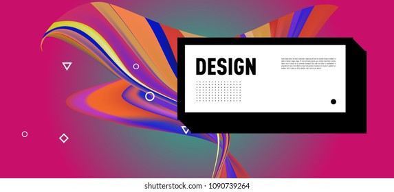 Modern colorful flow poster. Wave Liquid shape in colorful background. Art design for your design project. Vector illustration EPS10