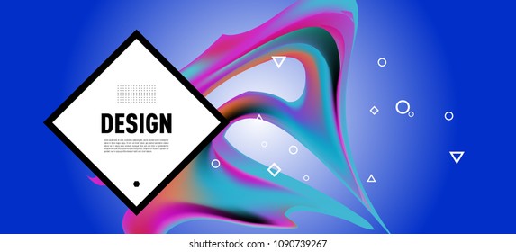 Modern colorful flow poster. Wave Liquid shape in colorful background. Art design for your design project. Vector illustration EPS10