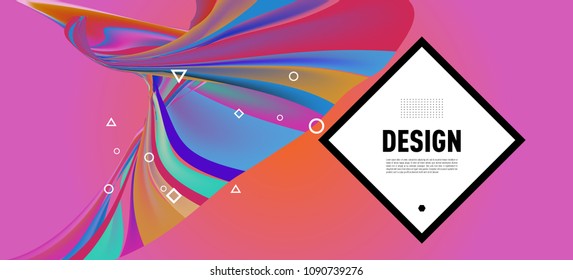 Modern colorful flow poster. Wave Liquid shape in colorful background. Art design for your design project. Vector illustration EPS10