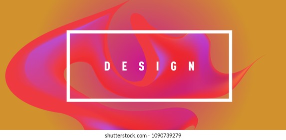 Modern colorful flow poster. Wave Liquid shape in colorful background. Art design for your design project. Vector illustration EPS10