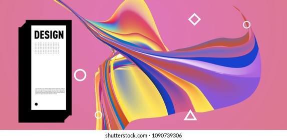 Modern colorful flow poster. Wave Liquid shape in colorful background. Art design for your design project. Vector illustration EPS10