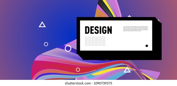 Modern colorful flow poster. Wave Liquid shape in colorful background. Art design for your design project. Vector illustration EPS10