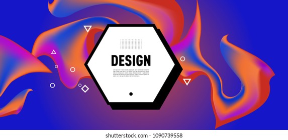 Modern colorful flow poster. Wave Liquid shape in colorful background. Art design for your design project. Vector illustration EPS10