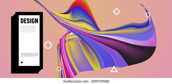 Modern colorful flow poster. Wave Liquid shape in colorful background. Art design for your design project. Vector illustration EPS10