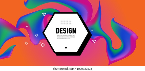 Modern colorful flow poster. Wave Liquid shape in colorful background. Art design for your design project. Vector illustration EPS10