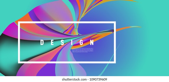 Modern colorful flow poster. Wave Liquid shape in colorful background. Art design for your design project. Vector illustration EPS10