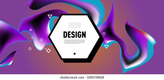 Modern colorful flow poster. Wave Liquid shape in colorful background. Art design for your design project. Vector illustration EPS10