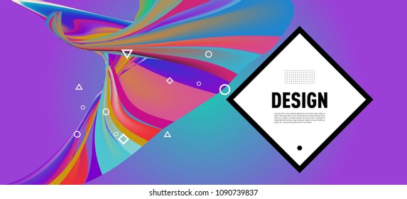 Modern colorful flow poster. Wave Liquid shape in colorful background. Art design for your design project. Vector illustration EPS10