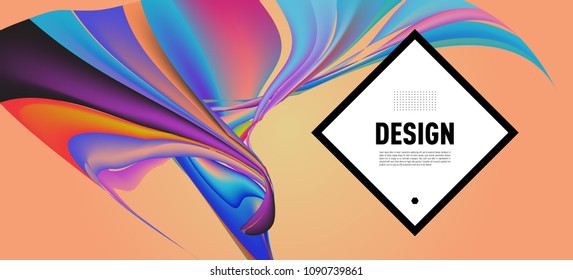 Modern colorful flow poster. Wave Liquid shape in colorful background. Art design for your design project. Vector illustration EPS10