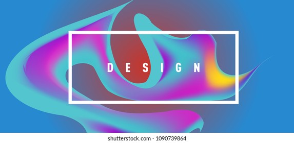 Modern colorful flow poster. Wave Liquid shape in colorful background. Art design for your design project. Vector illustration EPS10