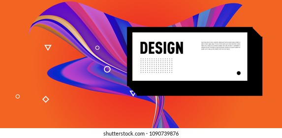Modern colorful flow poster. Wave Liquid shape in colorful background. Art design for your design project. Vector illustration EPS10