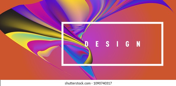 Modern colorful flow poster. Wave Liquid shape in colorful background. Art design for your design project. Vector illustration EPS10