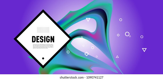 Modern colorful flow poster. Wave Liquid shape in colorful background. Art design for your design project. Vector illustration EPS10