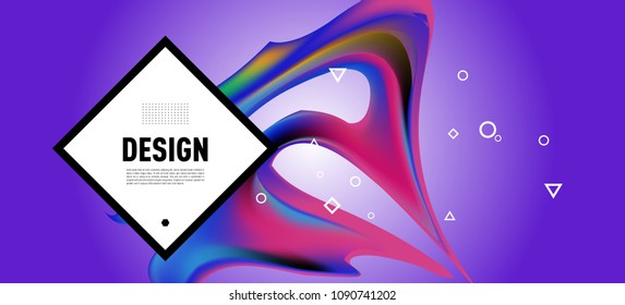 Modern colorful flow poster. Wave Liquid shape in colorful background. Art design for your design project. Vector illustration EPS10