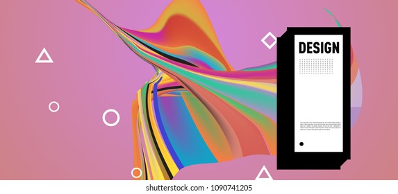 Modern colorful flow poster. Wave Liquid shape in colorful background. Art design for your design project. Vector illustration EPS10