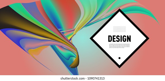 Modern colorful flow poster. Wave Liquid shape in colorful background. Art design for your design project. Vector illustration EPS10