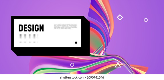 Modern colorful flow poster. Wave Liquid shape in colorful background. Art design for your design project. Vector illustration EPS10
