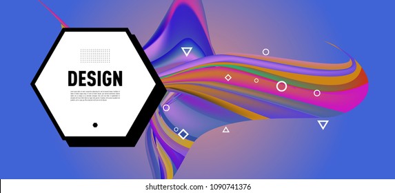 Modern colorful flow poster. Wave Liquid shape in colorful background. Art design for your design project. Vector illustration EPS10